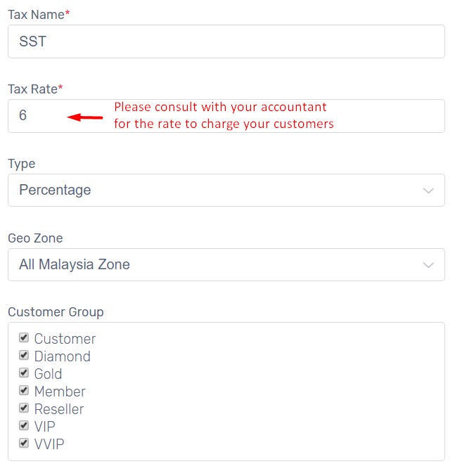 How To Set Sales Service Tax Sst Unicart Support Center