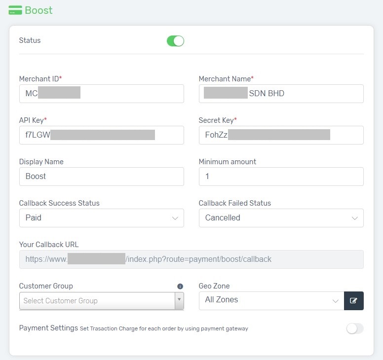 How to Set Up Boost Payment Gateway – UniCart Support Center