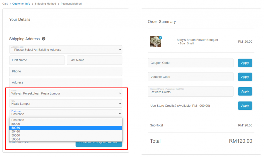 How to Set Delivery Coverage within Malaysia UniCart Support Center