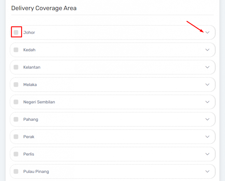 How to Set Delivery Coverage within Malaysia UniCart Support Center