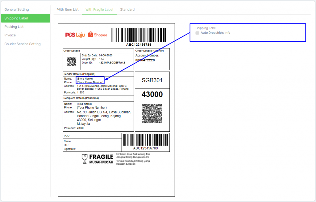 How to Print Shopee Shipping Label (Version 3) UniCart Support Center